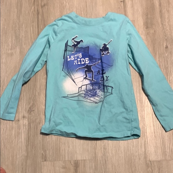 Let's Ride Kids Blue Long Sleeve Shirt - Picture 1 of 1